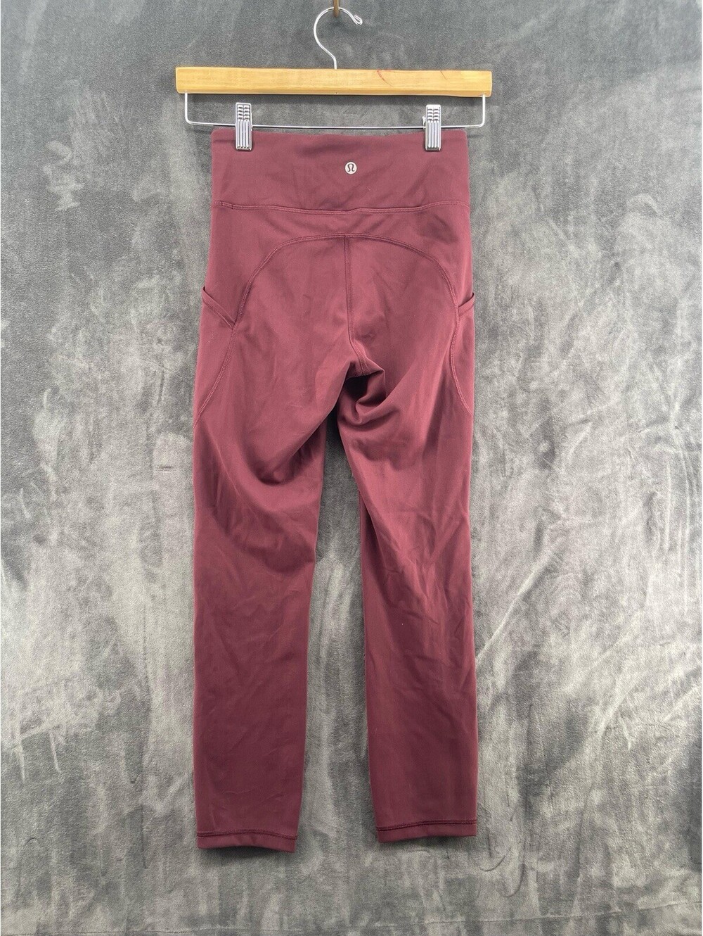 Lululemon‎ Women’s Size 4 Burgundy High Rise Pocket Leggings Yoga Pants